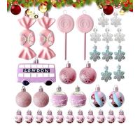 Candy Themed Christmas Ornaments, Macaron Pastel Adornaments, Christmas Tree Decorations, Colorful Christmas Ball Set, Shatterproof Christmas Ornaments, Donut Christmas Pendant