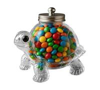 Candy With Lid - Pot Pequeña De 10x10x15 Cm, Recipiente De Vidrio Transparente, Frasco Decorativo Con Tapa Hermética | Acento Decorativo Con Almacenamiento Con Temática Animal Para Cocina Y Sala De Es