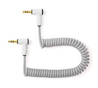 Candycord Korg - Cable de audio especial para volca/operador de bolsillo por myVolts, mini conector en ángulo a mini conector en ángulo, rizado de 20 cm a 30 cm, color gris polvo