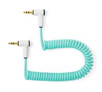 Candycord Korg - Cable de audio especial para volca/operador de bolsillo por myVolts, mini conector en ángulo a mini conector en ángulo, rizado de 20 cm a 30 cm, color verde menta