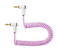 Candycord Korg - Cable de audio especial para volca/operador de bolsillo por myVolts, mini jack en ángulo a mini jack en ángulo, rizado de 20 cm a 30 cm, color morado