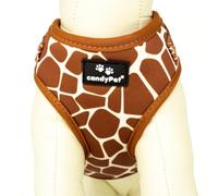 candyPet - Arnés Ajustable en Cuello y Pecho para Perro, Chaleco Antitirones, de Neopreno y Malla Transpirable, GIRAFFE, S