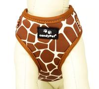 candyPet - Arnés Ajustable en Cuello y Pecho para Perro, Chaleco Antitirones, de Neopreno y Malla Transpirable, GIRAFFE, M