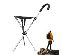Cane Chair - Cane with Seat Adjustable Lightweight Anti-Slip Stick | Portable Canes Chair for Adults Perfect for Travel Hiking Sitting Outdoor Urban Trail and Park Use, 66cm