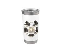 Cane Corso 5 Etapas del Hambre Divertido Regalo Amante de los Perros Vaso térmico de acero inoxidable de doble pared