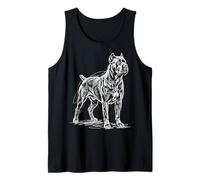 Cane Corso Arte Lineal Mastín Italiano Camiseta sin Mangas