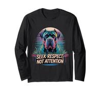Cane Corso Busca Respeto No Atención Mensaje Perro Manga Larga