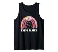 Cane Corso Dog Easter Bunny Eggs Hunting Boho Rainbow Camiseta sin Mangas