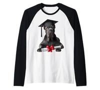 Cane Corso Dog Gratuation Cap Training School Graduado Propietario Camiseta Manga Raglan