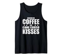 Cane Corso Dog Retro Diciendo Café Amor Dueño de Perro Camiseta sin Mangas