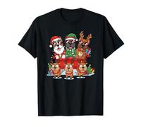 Cane Corso Dog Santa Reno Elfo Navidad Mujeres Hombres Niños Camiseta
