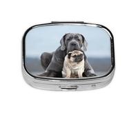 Cane Corso Dogs - Pastillero con 2 compartimentos, organizador portátil