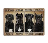 Cane Corso Felpudo Be Strong Brave Humble Bastón Corso Perro Regalo para Amantes de Perros Bienvenida Alfombras Antideslizantes Divertidas Felpudo Baño Cocina Porche Alfombras Entrada 40 x 60 cm