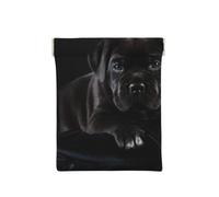 Cane Corso Mascotas Cachorro Cane Corso Negro, Squeeze Top Wallet Bolsa de Almacenamiento para Mujer Monedero pequeño Bolsa de Cambio