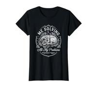 Cane Corso Me Resolviendo Mis Problemas Dormir Siesta Divertido Camiseta gráfica económica, Mujer, Negro, S
