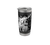 Cane Corso Perros Fumadores Arte Urbano Vaso térmico de acero inoxidable de doble pared