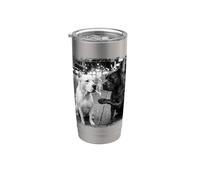 Cane Corso Perros Fumadores Arte Urbano Vaso térmico de acero inoxidable de doble pared