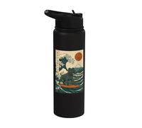Cane Corso Surf Ola Japonesa Stainless Steel Insulated Water Bottle