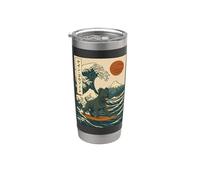 Cane Corso Surf Ola Japonesa Vaso térmico de acero inoxidable de doble pared