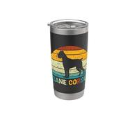 Cane Corso Vintage Sunset Silhouette | Mastín italiano Vaso térmico de acero inoxidable de doble pared
