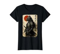Cane Corso Warrior Ukiyo Obra de Arte Japonesa Dog Samurai Camiseta gráfica económica, Mujer, Negro, XS