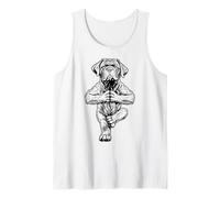 Cane Corso Yoga Perro Cachorro Divertida Postura de árbol para Perros Vrikshasana Camiseta sin Mangas