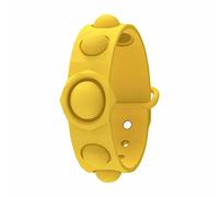 Cane Garden Muñequera antiansiedad - Alivio del estrés burbuja estallando juguete de silicona - Fidget Wrist Strip (amarillo)