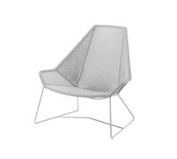 Cane-line Butaca Lounge de respaldo alto Breeze weave White grey