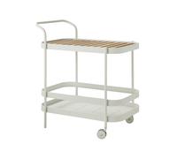 Cane-line Carrito Roll White. incl. tablero de mesa teca