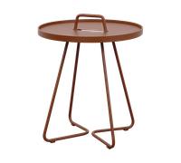Cane-line Mesa auxiliar On-the-move Ø44 cm Desert red