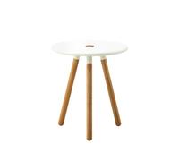 Cane-line Mesa/taburete Area Ø40 cm White. patas de teca