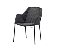 Cane-line Silla con reposabrazos apilable Breeze weave Black