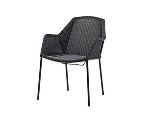 Cane-line Silla con reposabrazos apilable Breeze weave Black