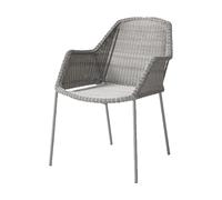 Cane-line Silla con reposabrazos apilable Breeze weave Taupe