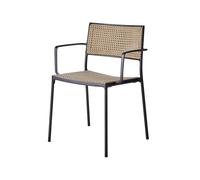 Cane-line Silla con reposabrazos Less Natural-soporte lava grey