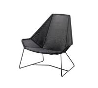 Cane-line Sillón lounge de respaldo alto Breeze weave Black