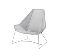 Cane-line Sillón lounge de respaldo alto Breeze weave White grey