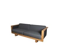 Cane-line Sofá Angular de 3 plazas Dark grey. teak