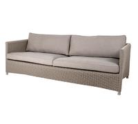 Cane-line Sofá Diamond de 3 plazas soft rope Cane-Line Natté taupe