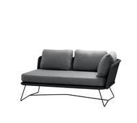 Cane-line Sofá modular Horizon Cane-Line Natté grey-izquierdo-soporte negro