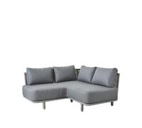Cane-line Sofá modular Moments Gris. esquina. Cane-Line soft rope