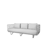 Cane-line Sofá Nest 3 plazas weave White. Cane-Line Natté white