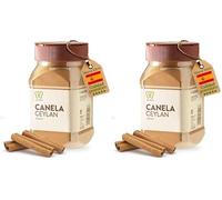 Canela Ceylan Polvo 150g - 100% Canela de Ceylan Natural - Canela aromática y Sabor Suave - Sin aditivos ni GMO - Naturcid (Paquete de 2)
