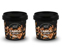 Canela de Ceilán en Rama 2/3 cm Bembo - 30 g - Canela Verdadera (Cinnamomum Verum) - Para Postres, Infusiones y Bebidas - Envase Hermético (Paquete de 2)