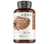 Canela de Ceilán Orgánica 1000 mg 180 cápsulas - Suplemento Ayurveda con Vitaminas, Minerales y Antioxidantes