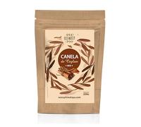 Canela de Ceylán BIO en Polvo 250g - Cinnamomum Verum Auténtica - Origen Sri Lanka - Baja en Cumarina (<0,004%) - Canela Ecológica Molida Premium para Infusiones, Repostería, Postres y Cocina (250g)