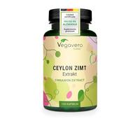 Canela de Ceylan Vegavero | DOSIS ALTA: 2500 mg | Para 4 Meses | Controla Glucosa - Azúcar en Sangre | Colesterol + Antioxidantes | Sin Aditivos & Vegano | 120 Cápsulas