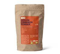 Canela orgánica de Ceilán en polvo GymBeam: canela molida, sin gluten, sin lactosa, sin azúcar, rica en fibra, 100 g