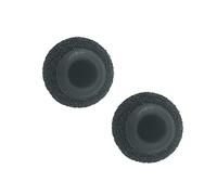 Canfon 2 fundas de espuma para parabrisas, filtro pop, protector contra el viento con soporte de silicona compatible con micrófono Lavalier RODE Smartlav+ con diámetro de 4 a 5 mm (negro)