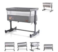 Cangaroo Always Together cama lateral Columpio colchón ajustable, antideslizante, colores:gris claro